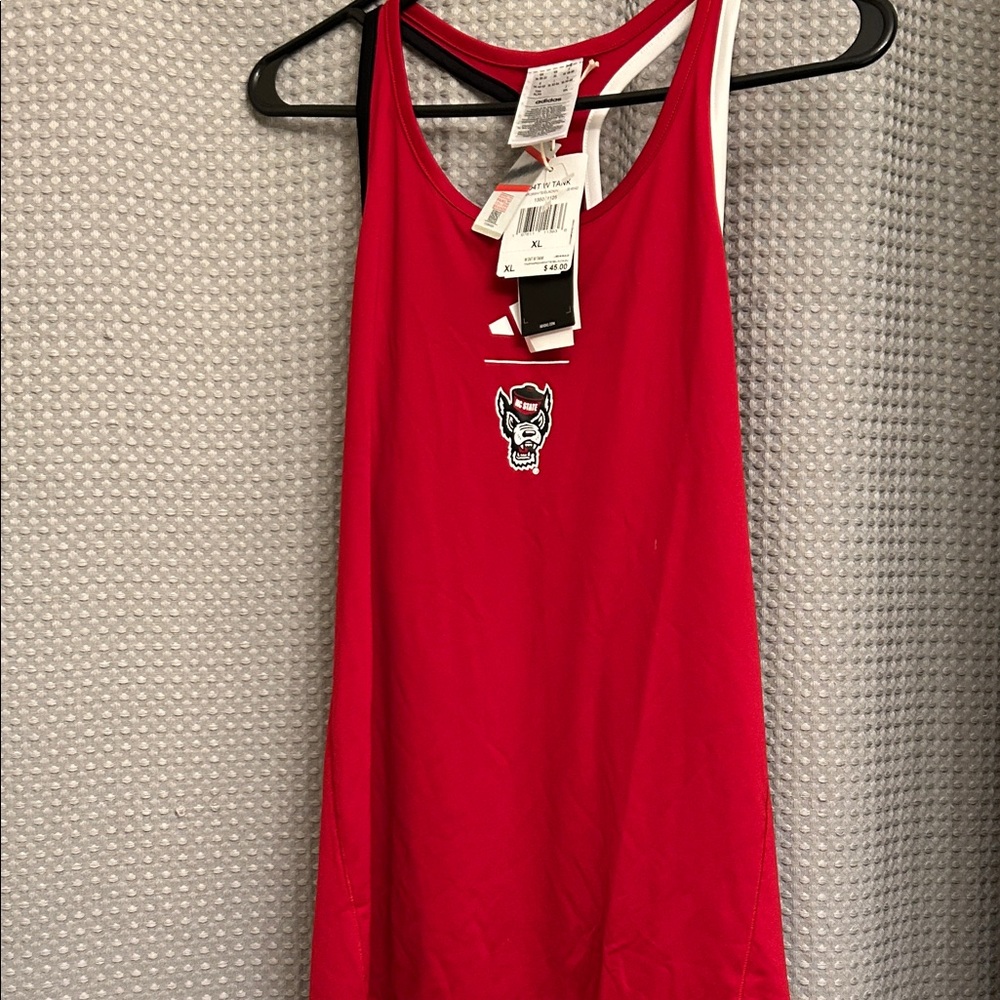 Adidas Red Tank Top with Logo